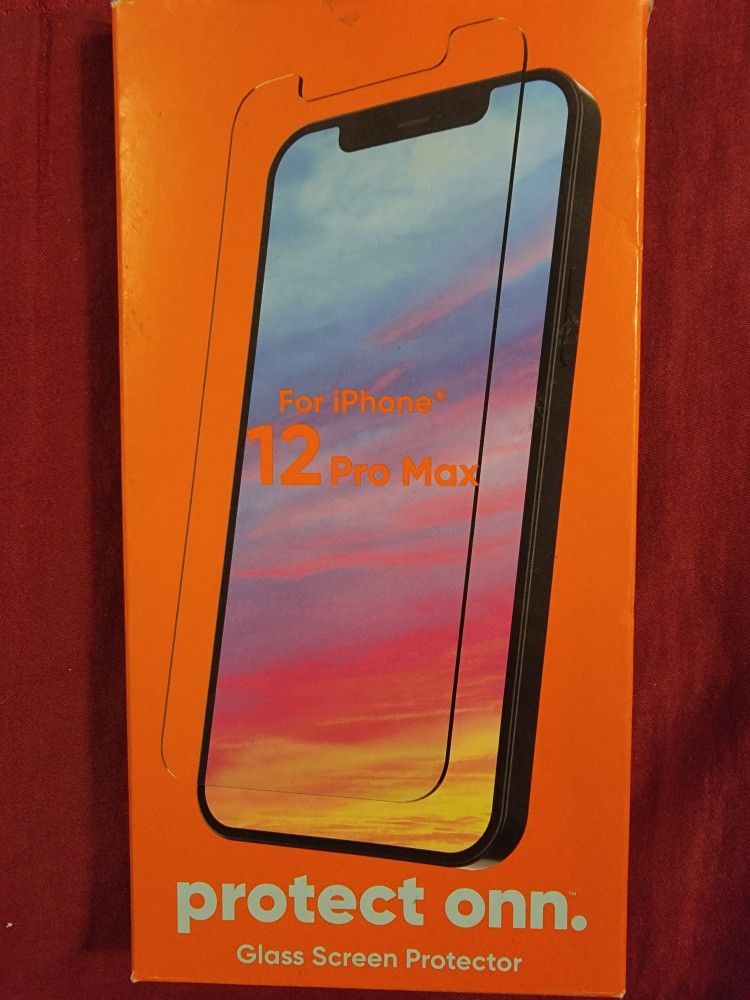 Onn Protect GLASS Screen Protector For iPhone 12 Max/New
