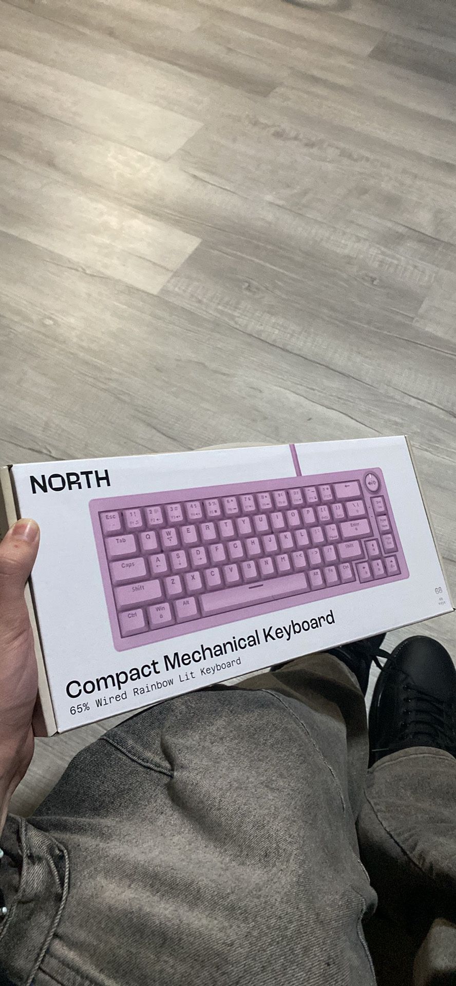 Mechanical Keyboard LED Rainbow Lighting Pink