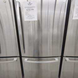 NEW MONTH SALE! GE 24.8 cu. ft. Bottom Freezer Refrigerator In FingerPrint Resistant Stainless Steel, Standard Depth ENERGY STAR 