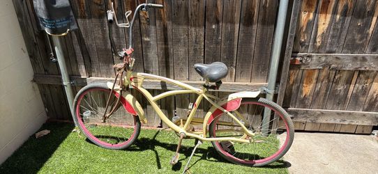 Vintage Schwinn Deluxe Cruiser Bike - Springer Fork Tank Frame