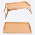 Bamboo Bed Tray Breakfast Serving Table Laptop Desk Table with Foldable Legs USA