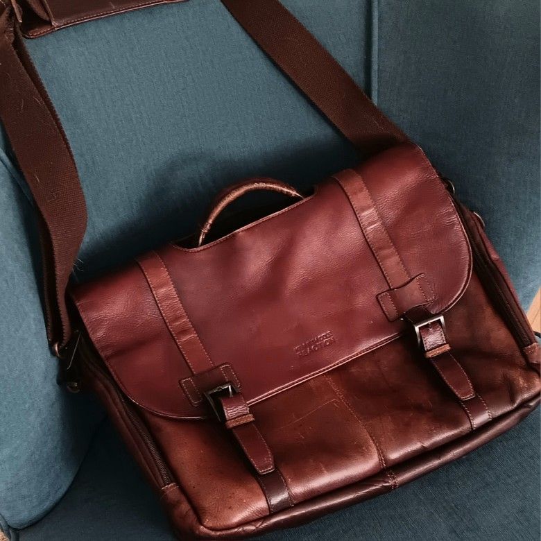Cole Haan Leather Messenger Bag