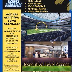 Rams Tickets! Cardinals, Lions, Seahawks, Jaguars and more 
