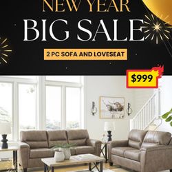 2 PC SOFA AND LOVESEAT 