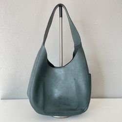 Madewell Tote Bag Olive Green Cow Leather Handbag 13”x10” Shopper Bag