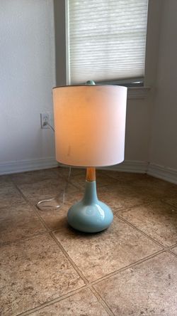 Blue and white lamp