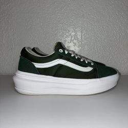 VANS Old Skool Overt Plus CC ComfyCush Shoe Mens 8 Womens9.5 Suede Green Sneaker