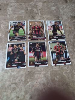 Topps Atlanta United FC MLS Trading Cards Lot of 6