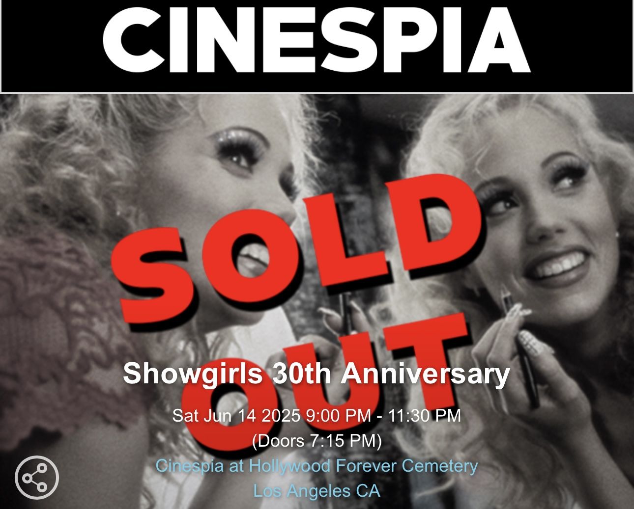SHOWGIRLS @ CINESPIA TONIGHT