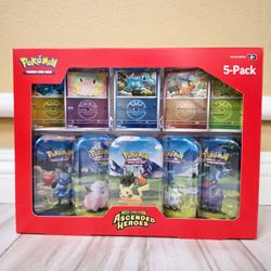 Pokémon Mega Evolution Ascended Heroes 5-Pack Tins