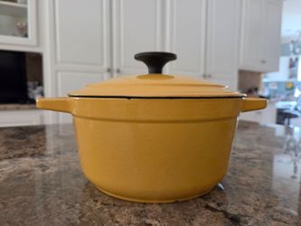 Martha Stewart Yellow Cast Iron Dutch Oven