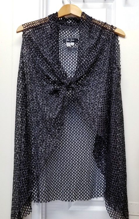 Black Mesh Shawl