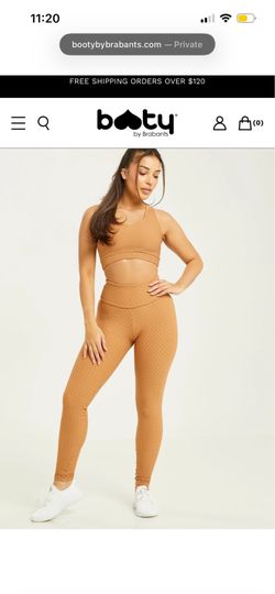 Booty by Brabants Croco Skin Caramel leggings