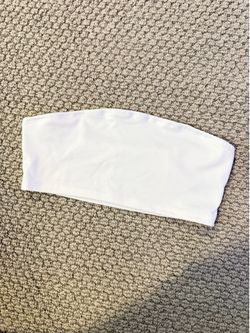SHEIN Petite White Bandeau Top