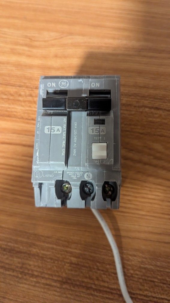 GE 2-pole 15 Amp Afci Circuit Breaker THQL2115AR