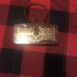 1940”s Wilardy Butterscotch Lucite Antique Pocketbook 