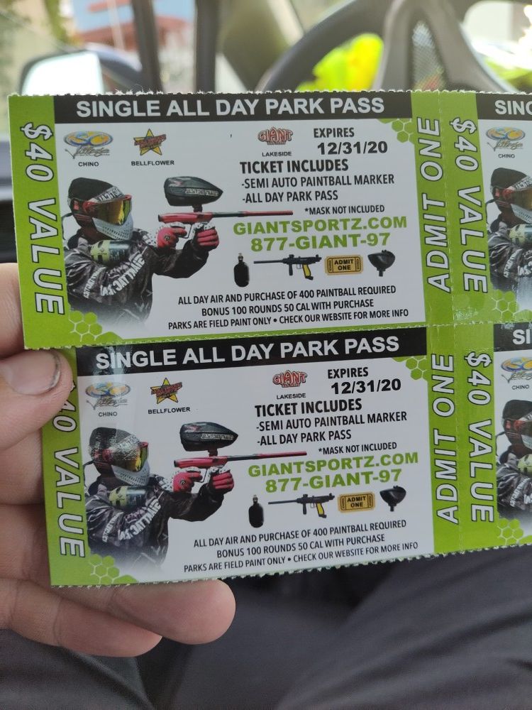 Paintball tickets