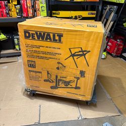 DEWALT 15 Amp Corded 8-1/4 in. Compact Jobsite Tablesaw with Compact Table Saw Stand