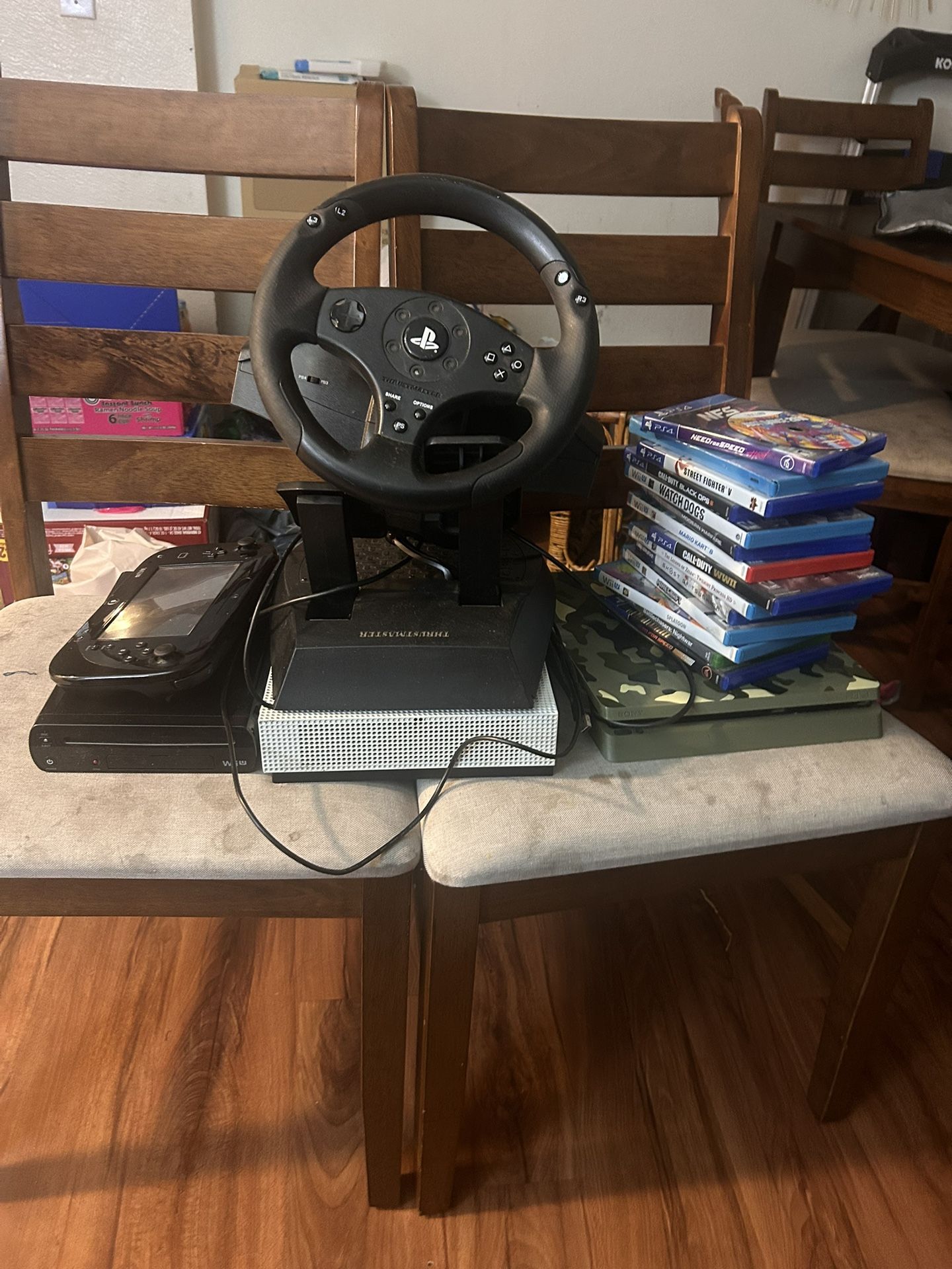 game bundle #ps4 #xbox one s # wii u # racing wheel # t80