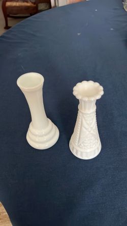 White Glass Vases