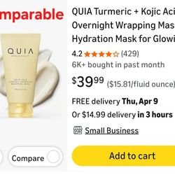 Kojic Acid Tumeric/ Collagen Night Wrapping Mask