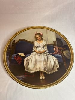 Norman Rockwell Plate – Waiting / Plato decorativo Rockwell – Esperando