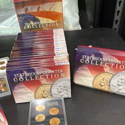 Five Coin State Quarters ,Gold Plated From 1999 To 2005