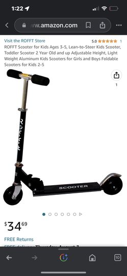 pro rider kids' folding light-up scooter with LED wheels