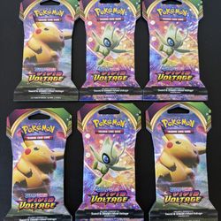 Pokémon Vivid Voltage Booster Packs Lot Of 6