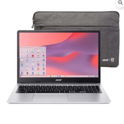 Acer Chromebook 315 15.6 inch Laptop Intel Processor N4500 4GB RAM 64GB eMMC Pure Silver, ChromeOS