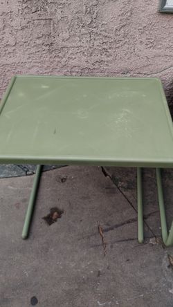 Green Metal Outdoor Side Table