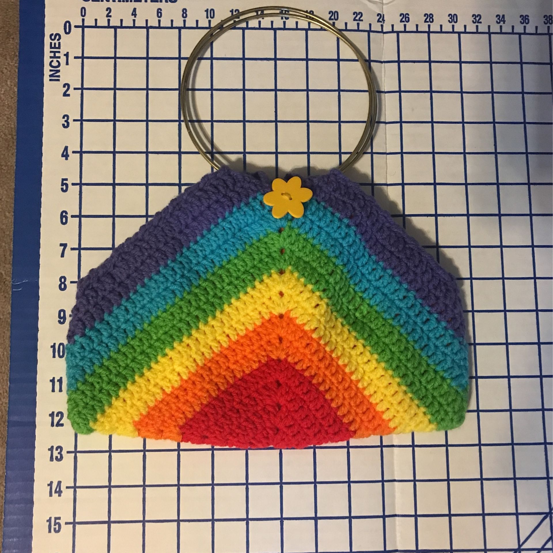 Rainbow/pride  Knit Purse 