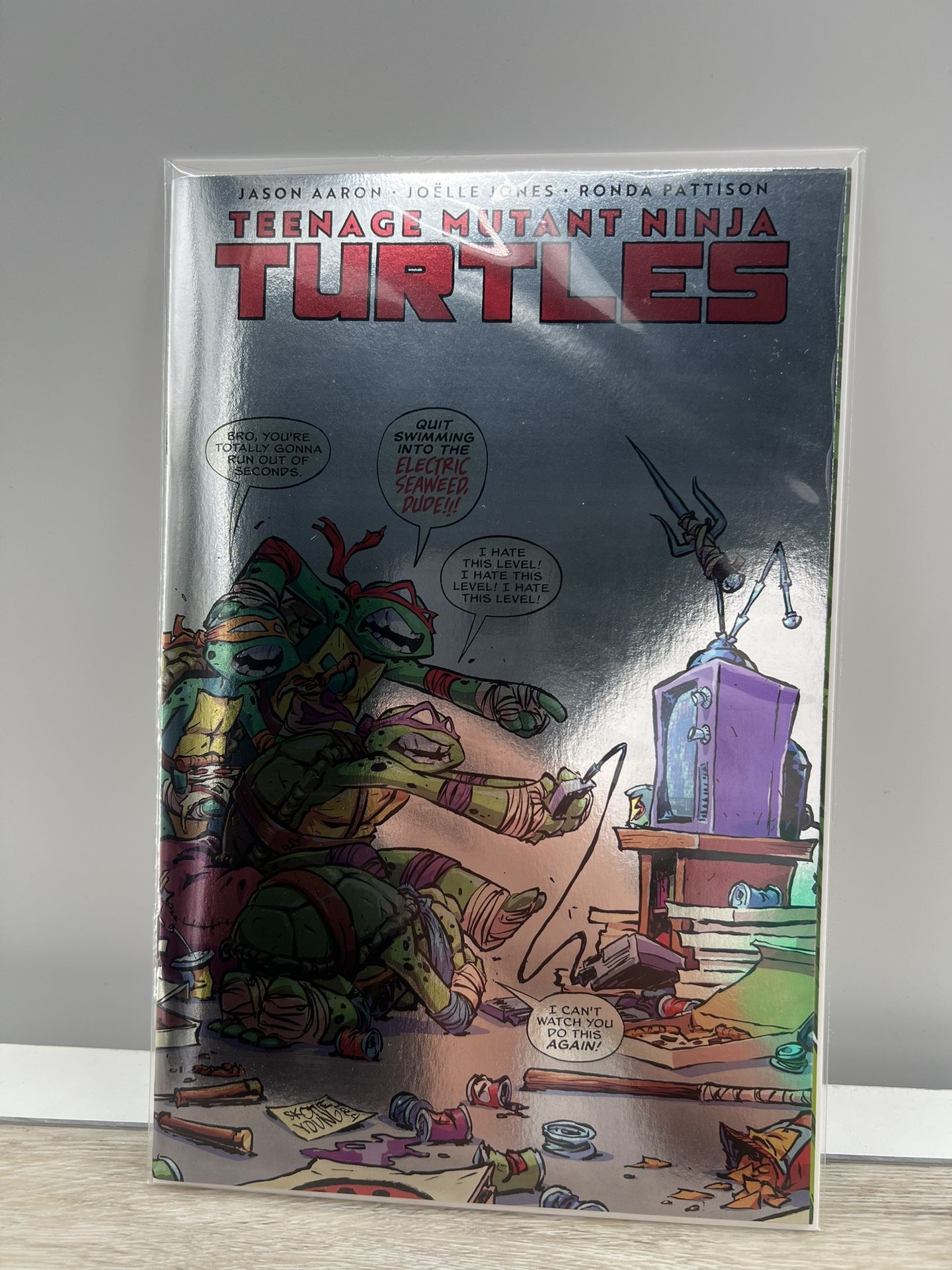 Teenage Mutant Ninja Turtles 1 Unsigned Cowabunga Chrome Foil TMNT Skottie Young