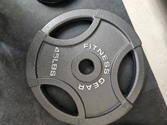 275 lbs Olympic Weight Plates Set – Cast Iron Grip Plates (Pairs of 45 down to 2.5)
