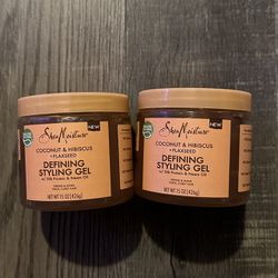 Shea Moisture Coconut & Hibiscus + Flaxseed Defining Styling Gel $6 Each 