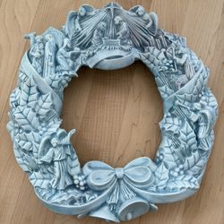 Arnel’s Vintage Ceramic Christmas Wreath Decor
