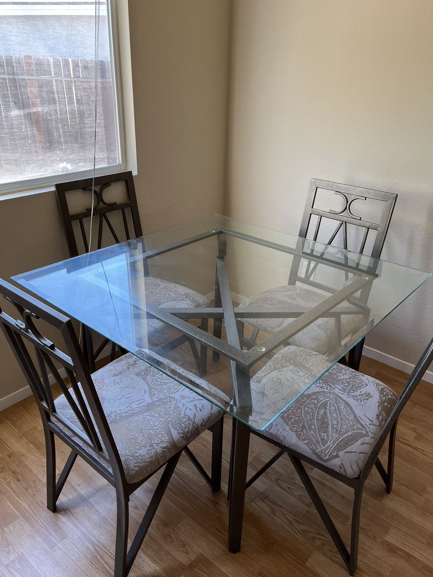 Used Glass Square Table 