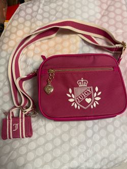 Juicy Couture Pink Canvas Crossbody Bag