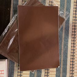 Leather Sticker Sheets (10) 8 X 11 Brown
