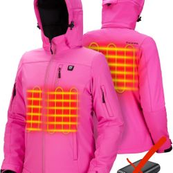 TIDEWE Heated Jacket for Women Pink