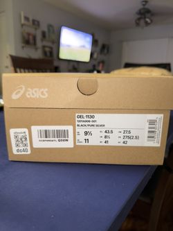 Asics Gel-1130 Black Pure Silver Size 9.5