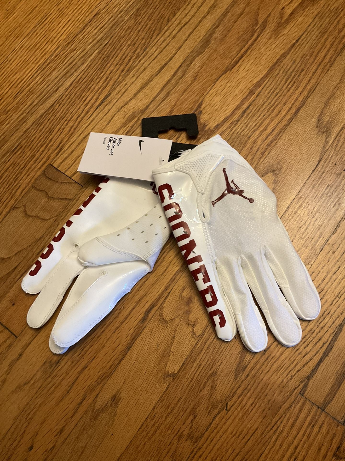 Nike Jordan Vapor Jet Football Gloves Oklahoma Sooners Team Issue SIZE XXL