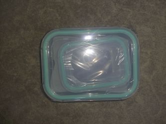 Glass tupperware-like containers. New
