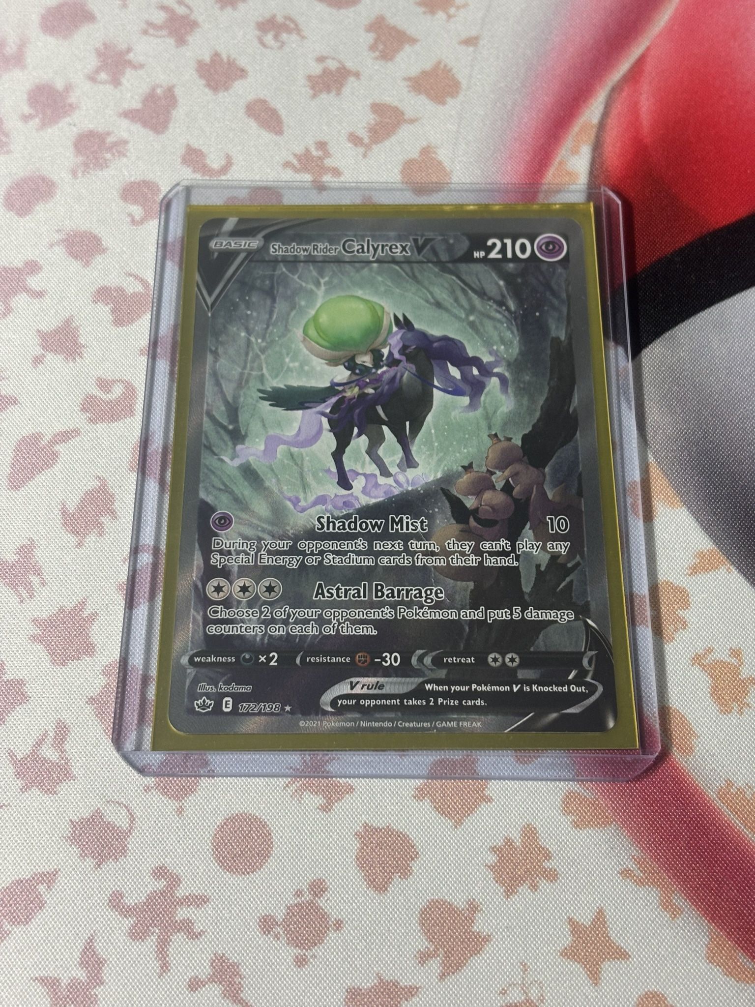 Rare Pokemon Card - Shadow Rider Calyrex V 172/198 *Price Firm*