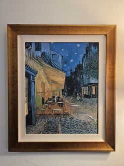 Amanti Art Vincent van Gogh Cafe Terrace at Night, 1888  Replica 33 3/4 X 28 3/4