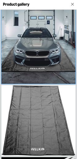 WELKIN Containment Mat, (7'9" x 16'), Non-Slip Garage Floor Mat - Heavy Duty Waterproof Protection from Snow, Rain and Mud for Cars