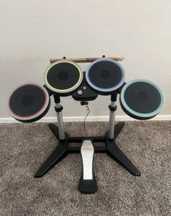 Rockband 4 Xbox One Wireless Drum Kit Harmonix 91162 w/ Base and Kick Pedal