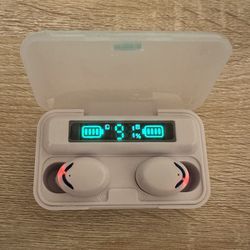 White Bluetooth 5.0 Earbuds TWS Wireless Headphones Headset Stereo Samsung Android iPhone Earphone Gift.