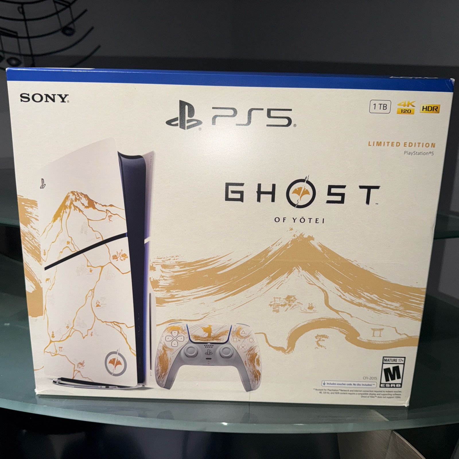 PS5 Slim Ghost of Yotei Special Edition console 1TB with disc drive and accessories