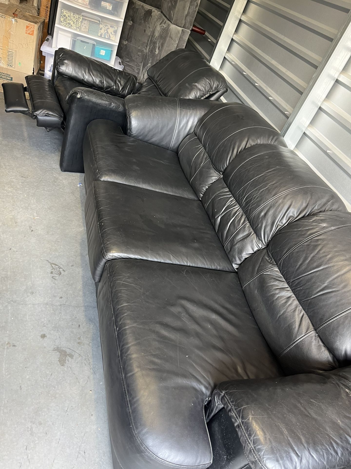 LA-Z-BOY Leather Couch & Recliner Set